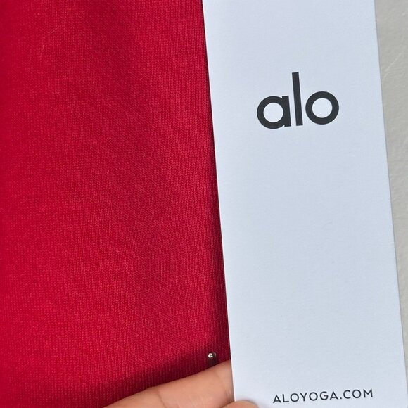 Alo Yoga Accolade Crew Neck Pullover And Accolade Short Set In Bold Red - Picture 8 of 15